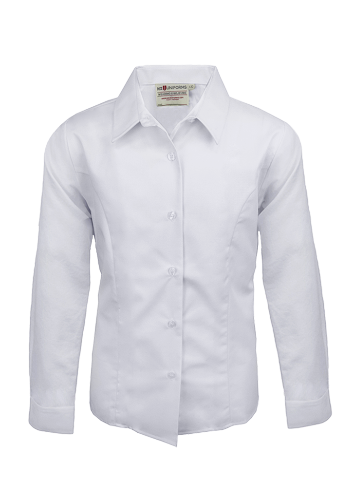 Our Lady of the Rosary LS Blouse White